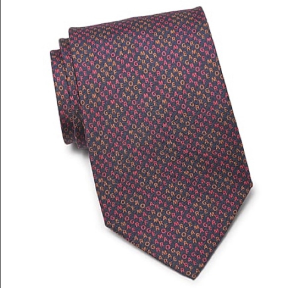 NWT Ferragamo Logo Neck Tie
